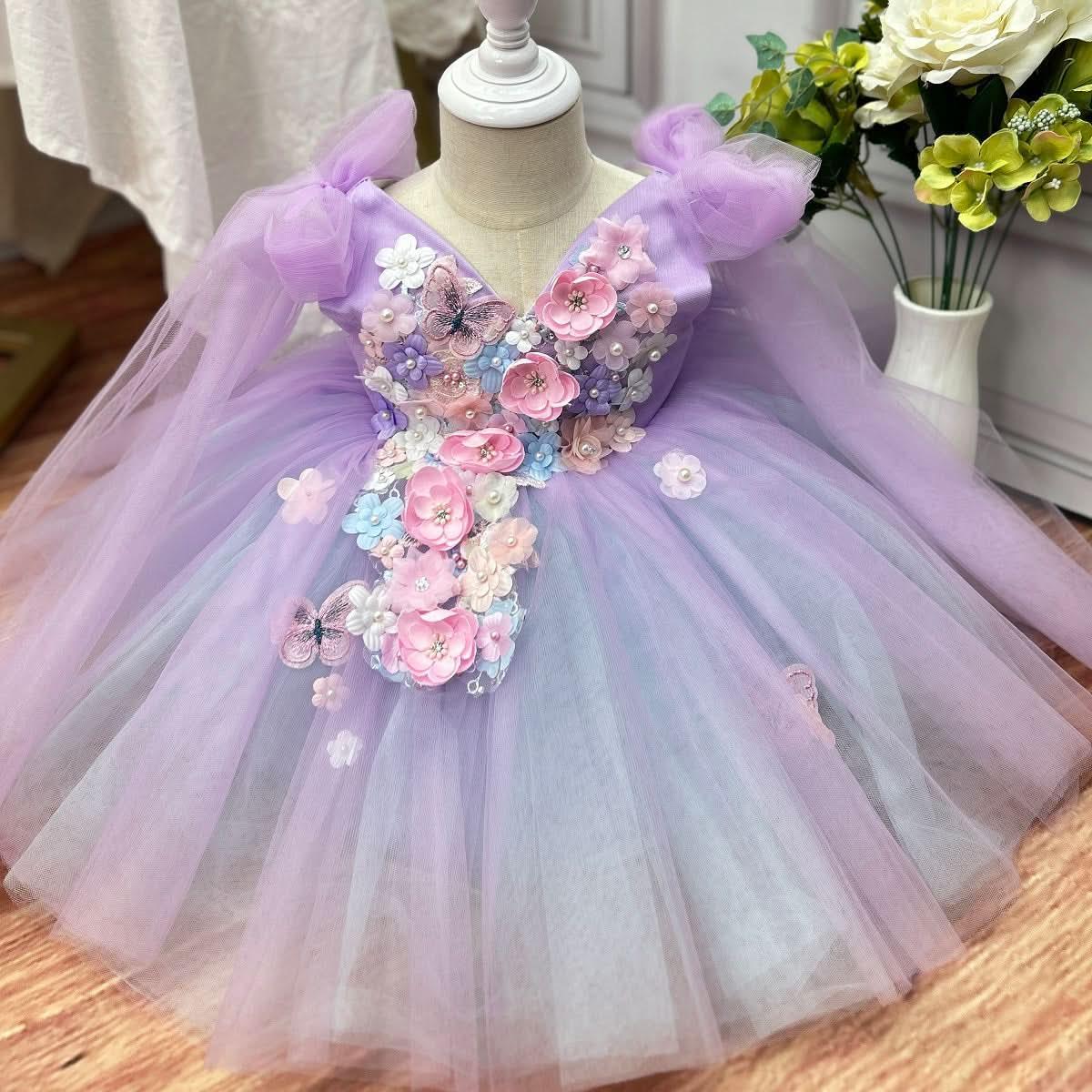 Kid's Dream Play In The Park Flower Dress