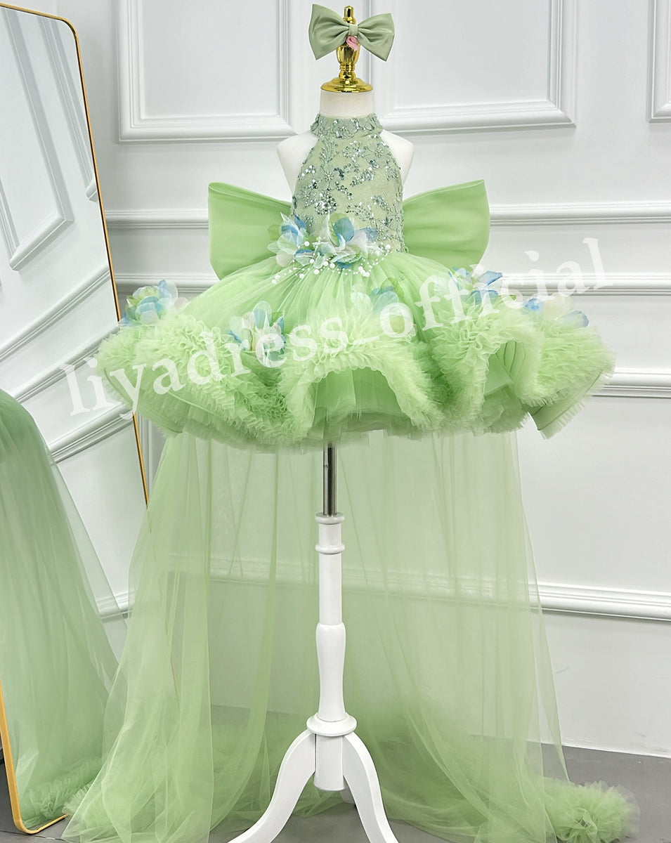 Girls' graduation evening dress, teen prom dress, 1st birthday party d
